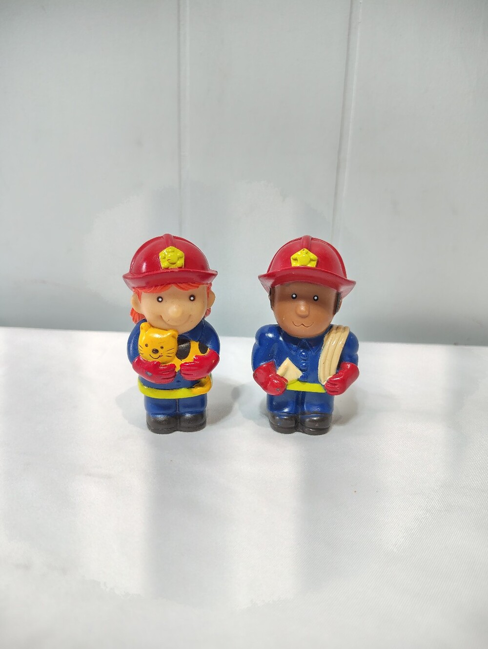 Battat Firefighter Figures Lot of 2 Fireman and Firewoman Toddler Toys